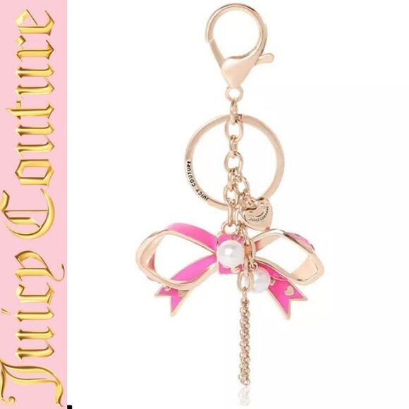Juicy Couture Bow Bag Charm/Keychain - Picture 1 of 9